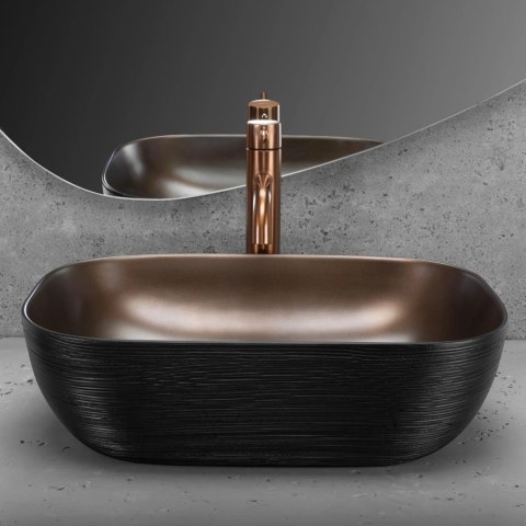 UMYWALKA BELINDA BLACK BRUSH/COPPER - NABLATOWA