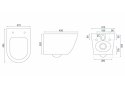 Miska WC REA CARLO MINI RIMLESS ECRU
