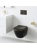 Miska WC REA CARLO MINI TORNADO BLACK GOLD EDGE