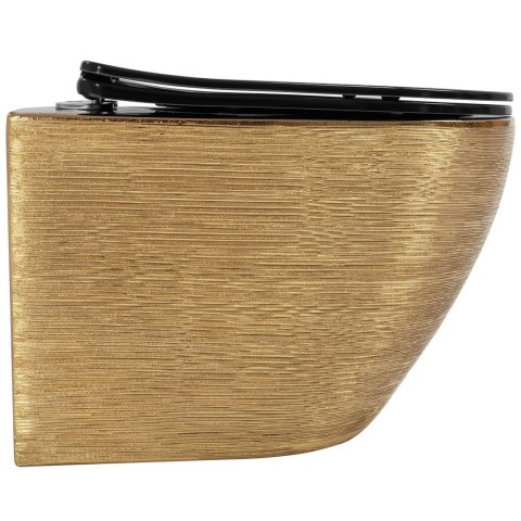 Miska WC REA CARLO MINI TORNADO BRUSH GOLD BLACK