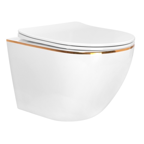 Miska WC REA CARLO MINI TORNADO NFQ GOLD EDGE