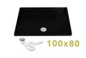 BRODZIK SAVOY BLACK 90*90*6cm + SYFON
