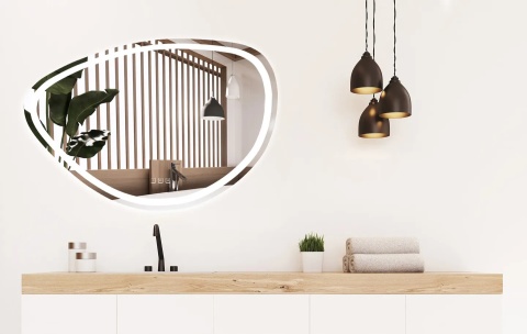 Lustro ścienne LED z funkcją bluetooth FOG 70x100cm
