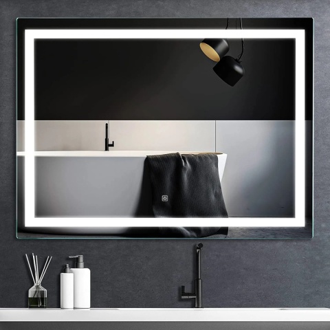 Lustro ścienne LED SQUARE 80x60 cm