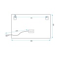 Lustro ścienne LED SQUARE 80x60 cm
