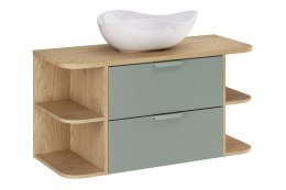 Zestaw meblowy 100cm z blatem i umywalką nablatową Cloud, ASTER GREEN