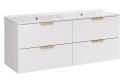 Szafka ASTER WHITE 120 cm z umywalką meblową LAVA