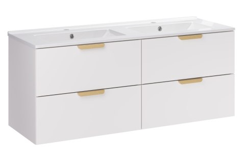 Szafka ASTER WHITE 120 cm z umywalką meblową LAVA