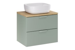 Zestaw meblowy 60cm z blatem i umywalką nablatową Smile, ASTER GREEN