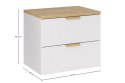 Szafka ASTER WHITE 60 cm z blatem CREMONA