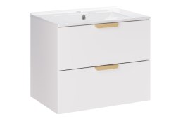Szafka ASTER WHITE 60 cm z umywalką meblową jednokomorową LAVA
