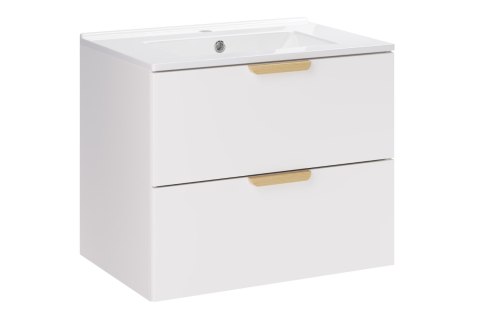 Szafka ASTER WHITE 60 cm z umywalką meblową jednokomorową LAVA