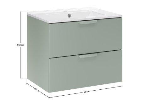 Zestaw meblowy 60cm z umywalką meblową Lava ASTER GREEN