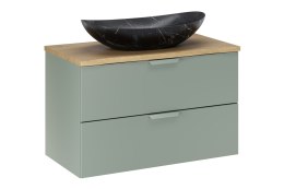 Zestaw meblowy 80cm z blatem i umywalką nablatową Lena, ASTER GREEN