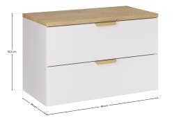Zestaw meblowy 80cm z blatem ASTER WHITE