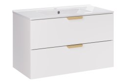 Zestaw meblowy 80cm z umywalką meblową Lava, ASTER WHITE