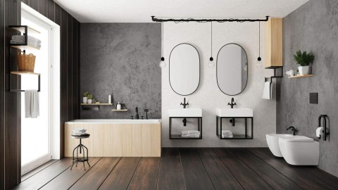 Umywalka ceramiczna nablatowa/ścienna z miejscem na baterię - 60x50 cm Umywalka ceramiczna nablatowa/ścienna z miejscem na baterię - 60x50 cm
