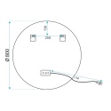 Lustro ścienne LED MMJ 80 cm złote