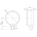 Manometr grzewczy RF 63 (0÷4 bar, G1/4'') AFRISO