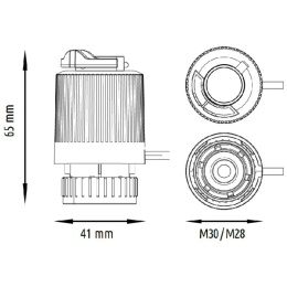Siłownik termoelektryczny TRE30NC-230 M30x1.5 TRINNITY