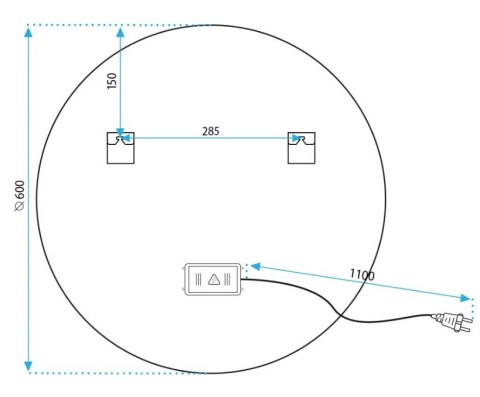 LUSTRO LED BLUETOOTH FFJ 80CM