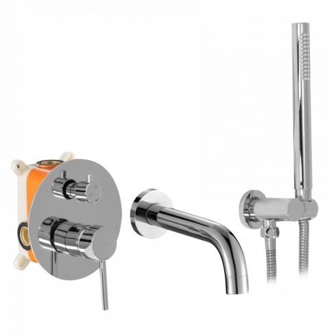 Bateria wannowa podtynkowa REA LUNGO CHROM + BOX