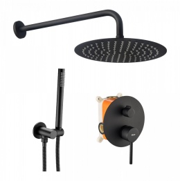 Podtynkowy zestaw natryskowy REA LUNGO BLACK + BOX