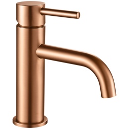 Bateria umywalkowa niska REA LUNGO miedź szczotkowana