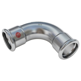 Kolano dwukielichowe Conex Bänninger INOX 304 >A< d22 90°