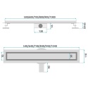 Odpływ liniowy 800 mm REA NEOX PRO miedź szczotkowana