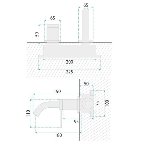 BATERIA UMYW PODTY JS-W022BG CLIF ZŁOTA SZCZO