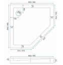 BRODZIK DIAMOND WHITE 90x90x5cm
