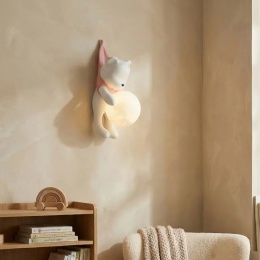Lampa ścienna kinkiet miś w różowej koszulce G168-1W