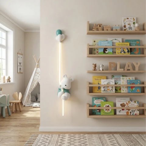 Lampa ścienna kinkiet miś G170-W