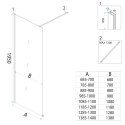 ŚCIANKA PRYSZNICOWA FLEXI 130 cm GREY 1/2