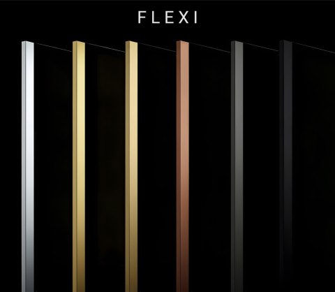 ŚCIANKA PRYSZNICOWA FLEXI 130 cm GREY 1/2