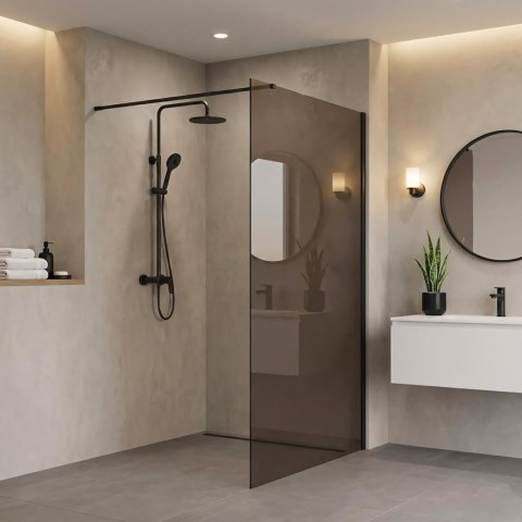 ŚCIANKA PRYSZNICOWA FLEXI 140 cm BROWN 1/2