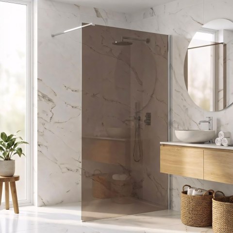 ŚCIANKA PRYSZNICOWA FLEXI 140 cm BROWN 1/2