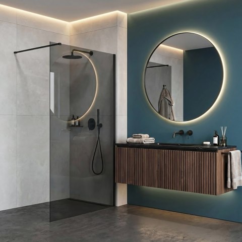 ŚCIANKA PRYSZNICOWA FLEXI 80 cm GREY 1/2