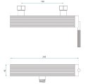 BATERIA PRYSZNICOWA JS-B34804BRG ARGON MIEDŹ SZCZO