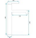BATERIA UMYWALKOWA JS-B310-1BRG FOSS MIEDŹ SZCZ WY