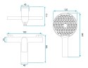 BATERIA WANNOWA AVALON MIEDŹ SZCZOTKOWANA
