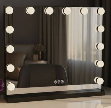 LUSTRO LED HOLLYWOOD S BLACK 58X45