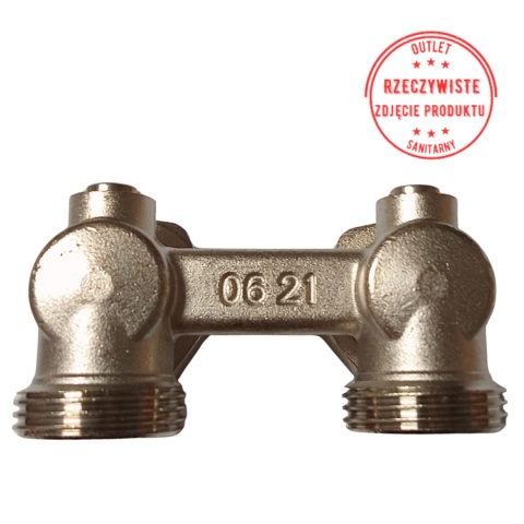 Zawór przyłączeniowy kątowy do instalacji dwururowych COMAP 1/2''x3/4''