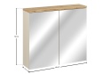 Dwudrzwiowa szafka z lustrem 80 cm, Bali Cashmere