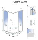 KABINA PUNTO CHROM 80x100