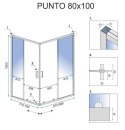 KABINA PUNTO CHROM 80x100