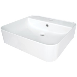 Umywalka ceramiczna nablatowa/ścienna z miejscem na baterię Deante HIACYNT