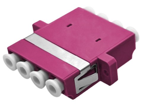 Adapter światłowodowy multimodowy OM4 LC quad ALANTEC
