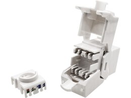 Moduł keystone RJ45 beznarzędziowy UTP kat.5e, SLIM, kolor biały ALANTEC